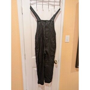 Free People Faux Leather Overalls Jumpsuit Black Size 4